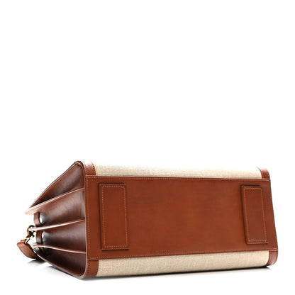 Saint Laurent Linen Calfskin Small Souple Sac De Jour Cognac 4 of 12