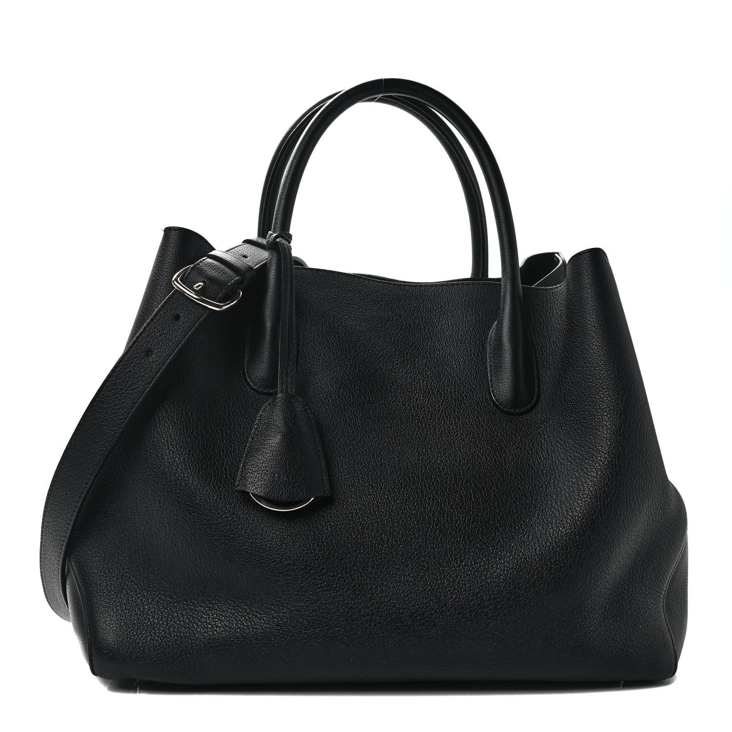 Christian Dior Supple Grained Calfskin Large Open Bar Tote Black 1 of 11