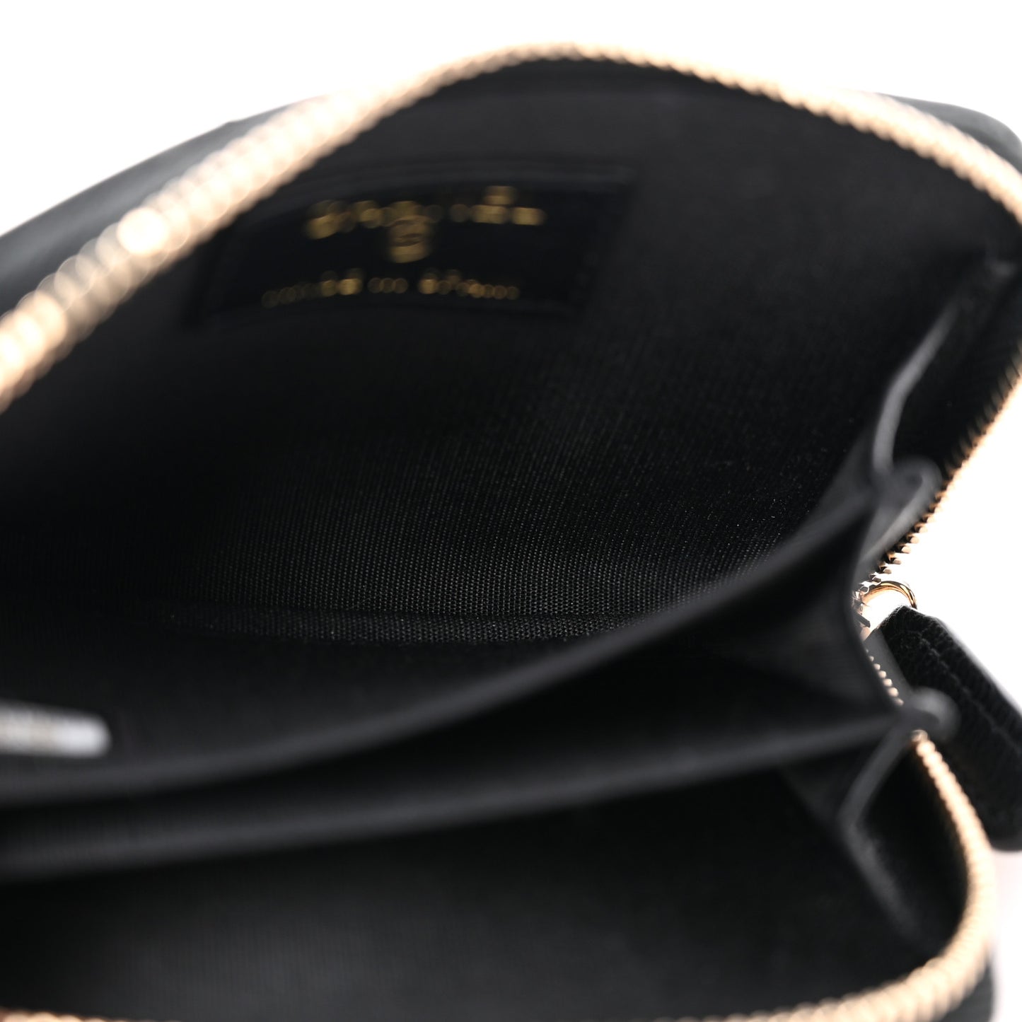 Lambskin Quilted Chanel 19 Zip Around Coin Purse Wallet Black