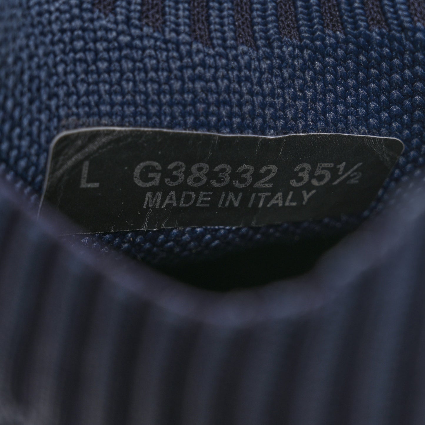 Fabric Logo Sneakers 35.5 Navy Black