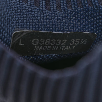 Chanel Fabric Logo Sneakers 35.5 Navy Black 6 of 9