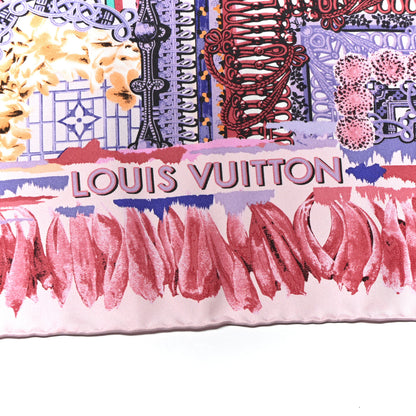 Louis Vuitton Silk Paradis Square Scarf Pink 2 of 3