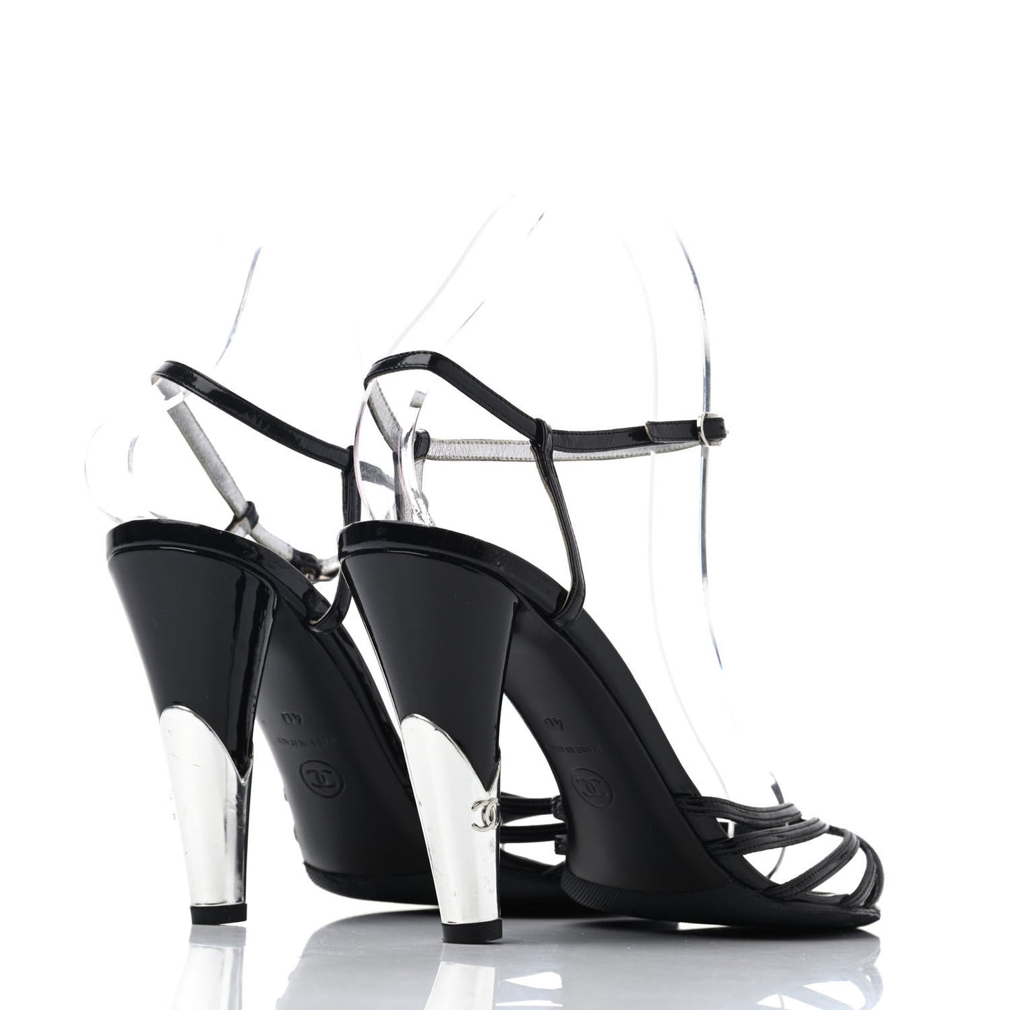 Patent CC Sandals 40 Black
