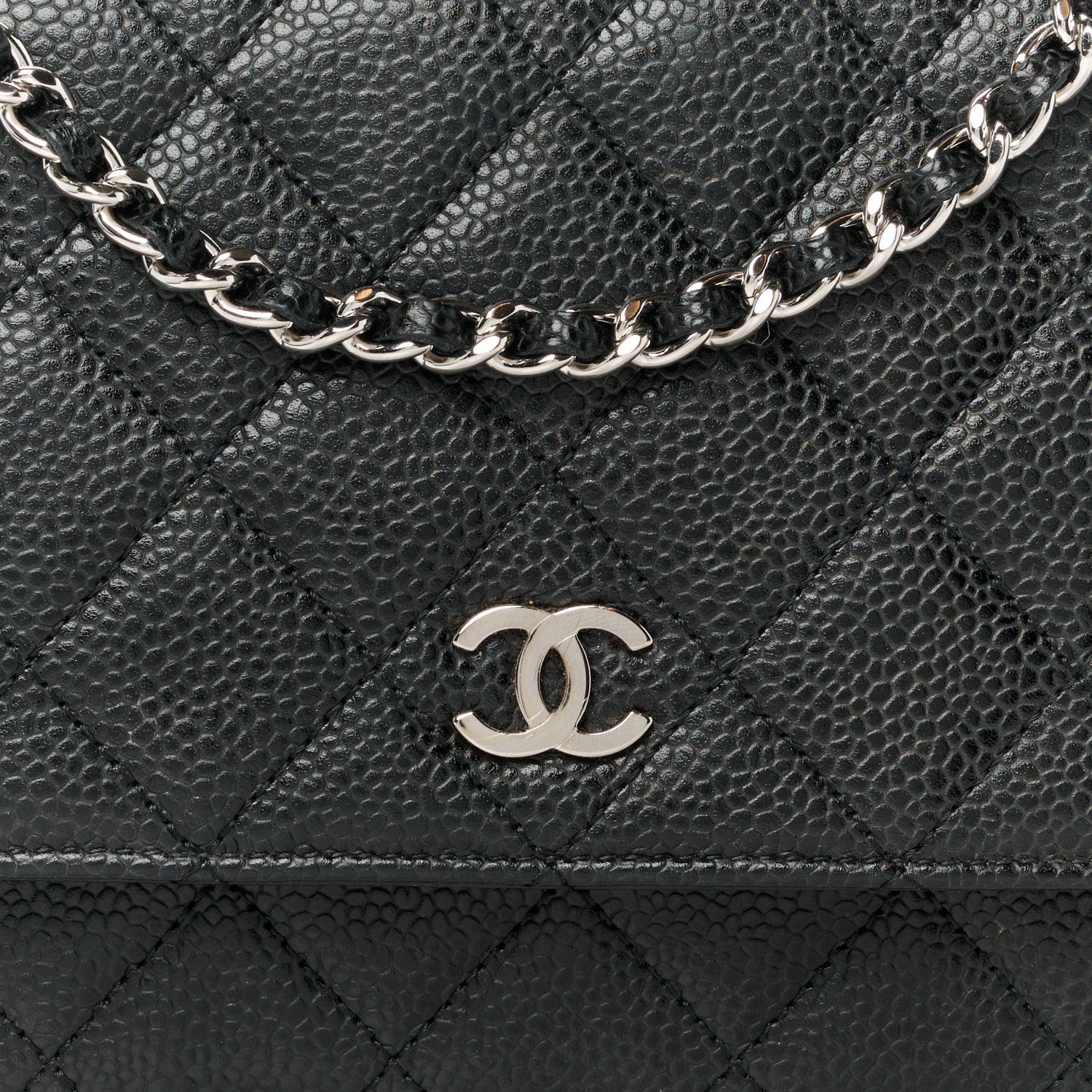 Chanel Caviar Quilted Wallet on Chain WOC Black 9 of 11