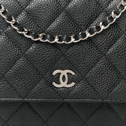 Chanel Caviar Quilted Wallet on Chain WOC Black 9 of 11
