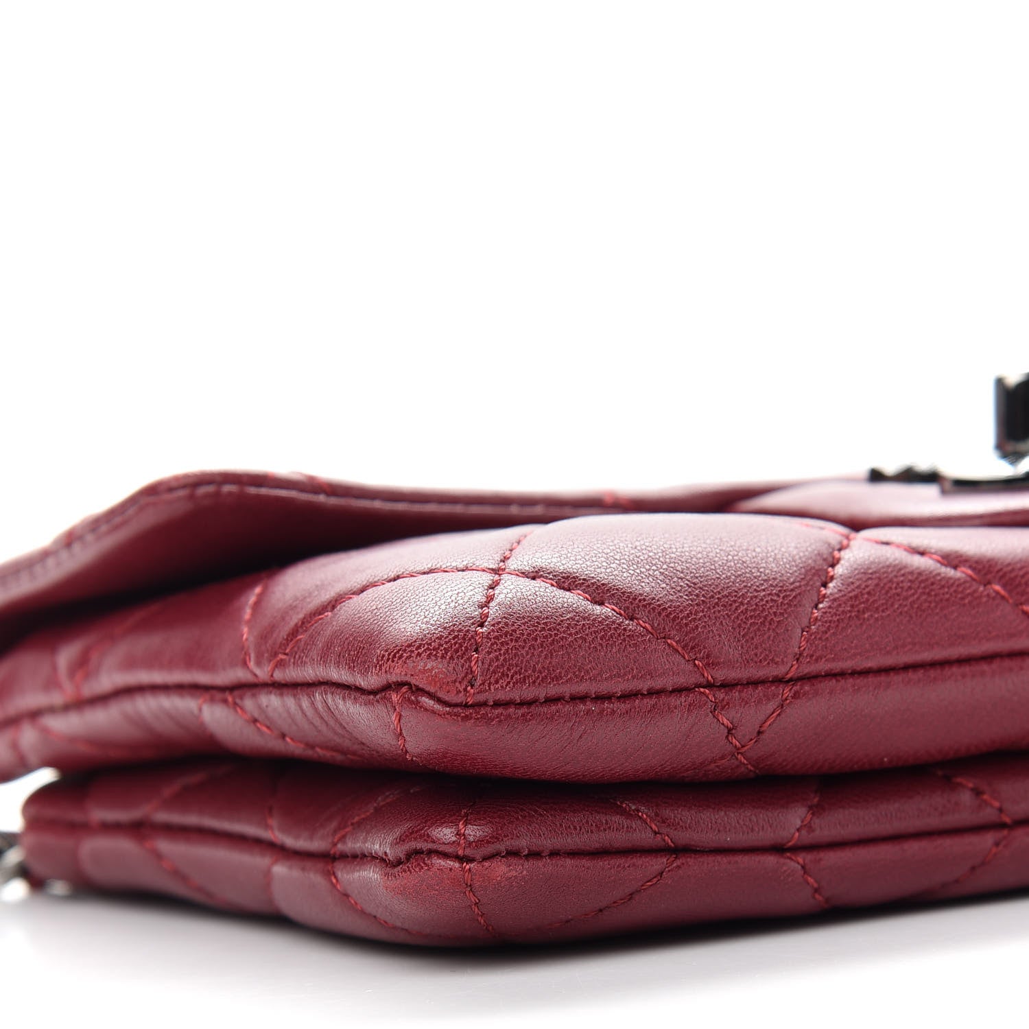 Chanel Lambskin Quilted Mini Mineral Nights Flap Crossbody Bag Dark Red 8 of 9