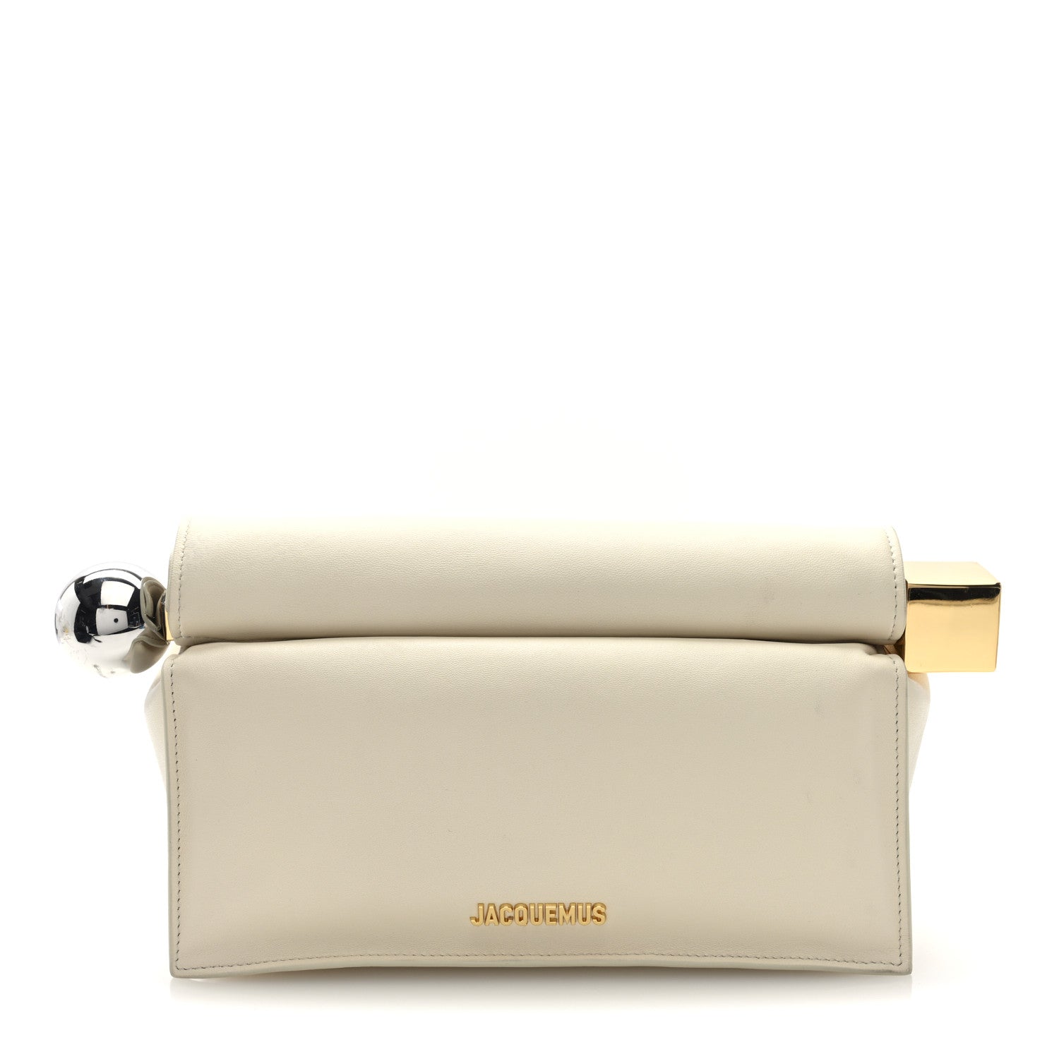 Jacquemus Smooth Calfskin La Pochette Rond Carre Light Ivory 1 of 9