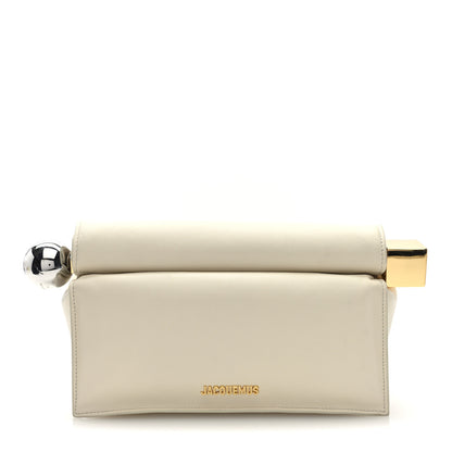Jacquemus Smooth Calfskin La Pochette Rond Carre Light Ivory 1 of 9