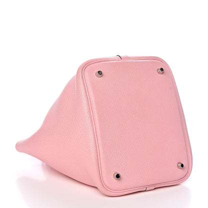 Hermes Taurillon Clemence Picotin Lock 22 MM Rose Sakura 4 of 12
