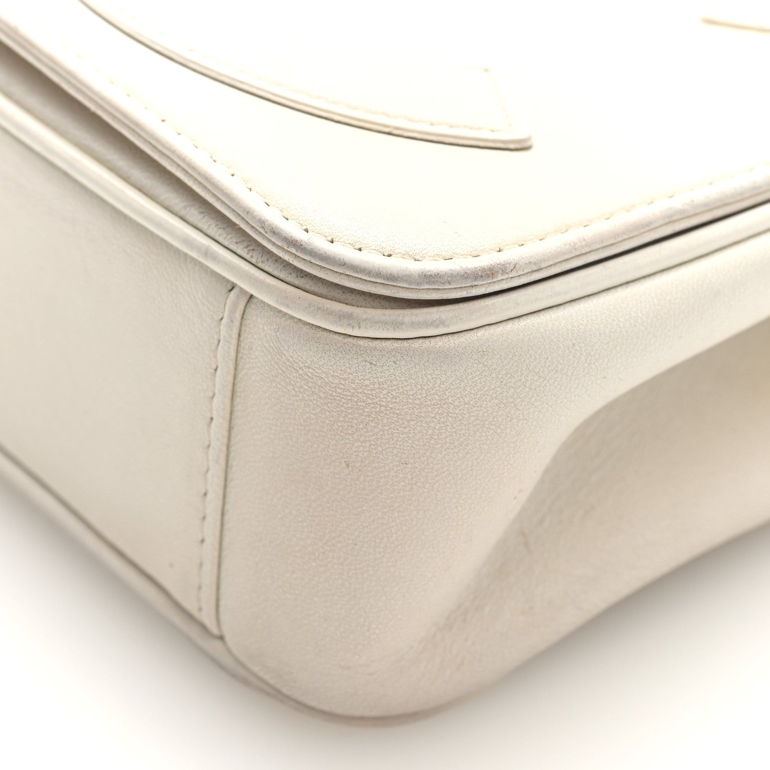 Chanel Lambskin CC Mania Flap Bag White 9 of 9