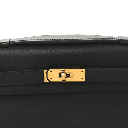 Hermes Swift Kelly Cut Clutch Pochette Black 8 of 8