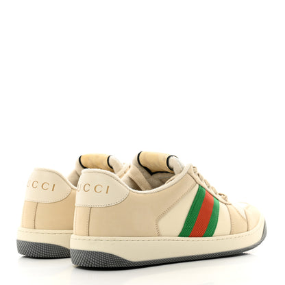 Gucci Nylon Nubuck Web Womens Screener Sneakers 39 Mystic White Dusty Milk 4 of 8