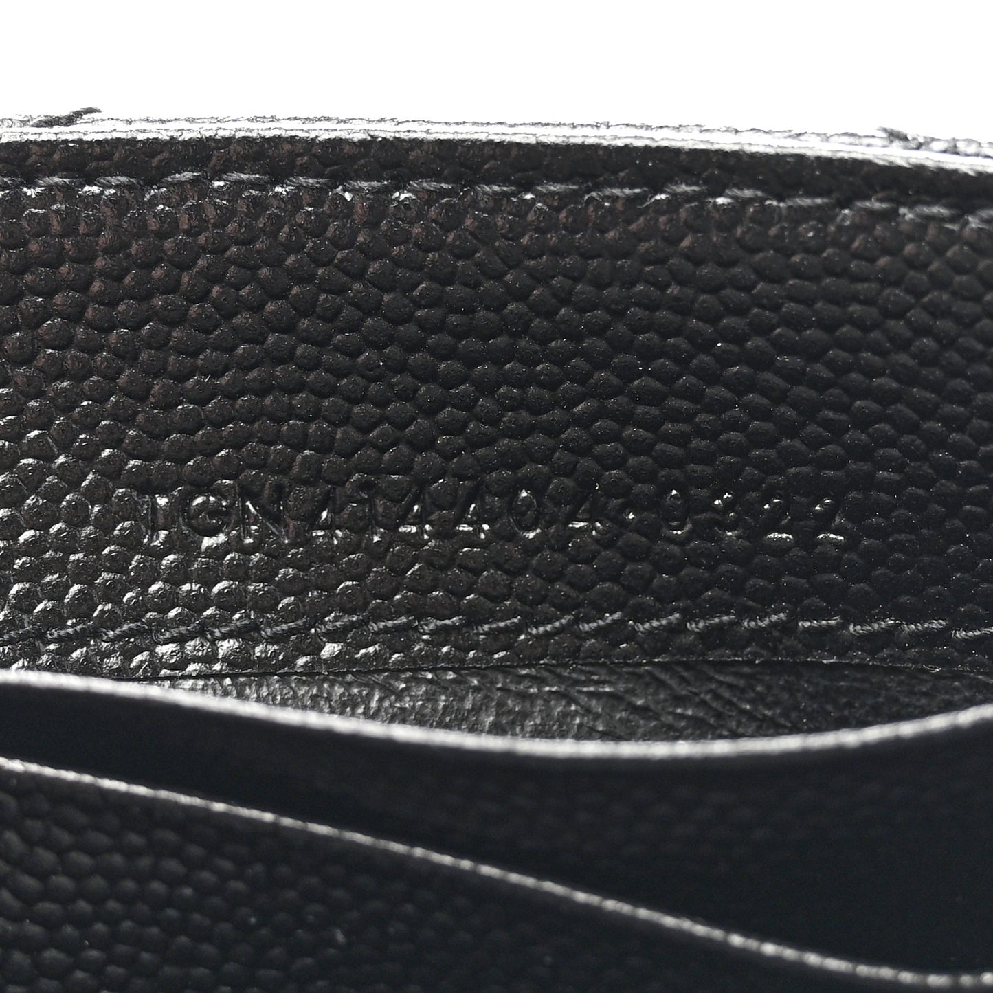 Grain De Poudre Matelasse Chevron Small Monogram Envelope Wallet Black