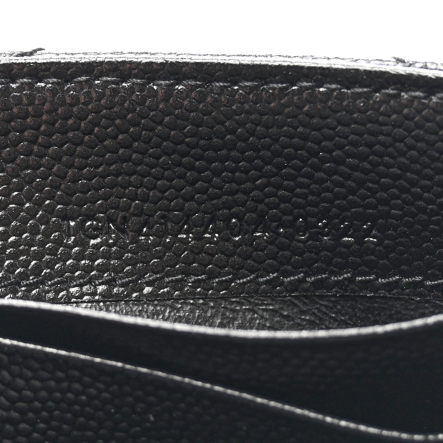 Saint Laurent Grain De Poudre Matelasse Chevron Small Monogram Envelope Wallet Black 7 of 8