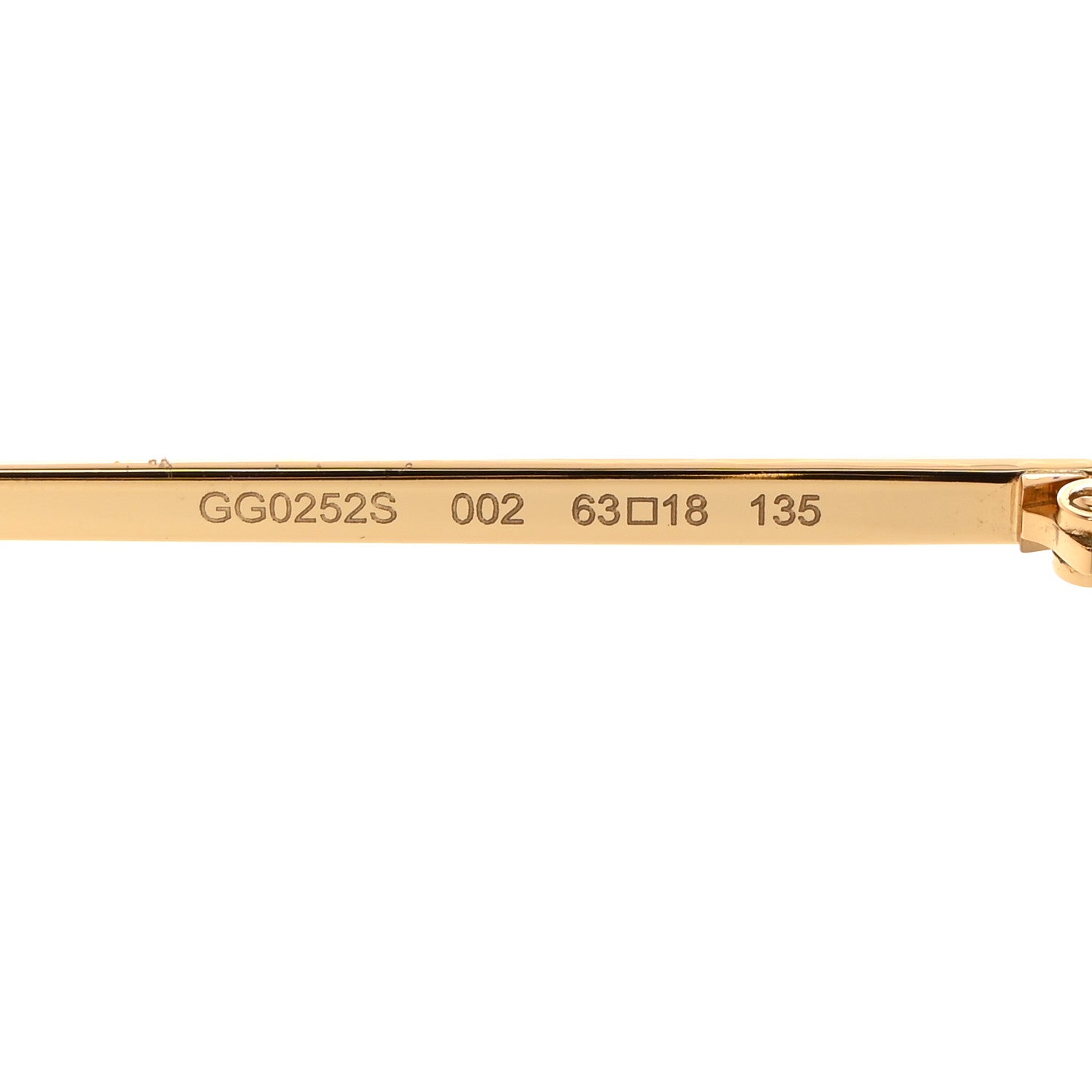 Gucci Oversized Round Sunglasses GG0252S Gold Brown 5 of 9