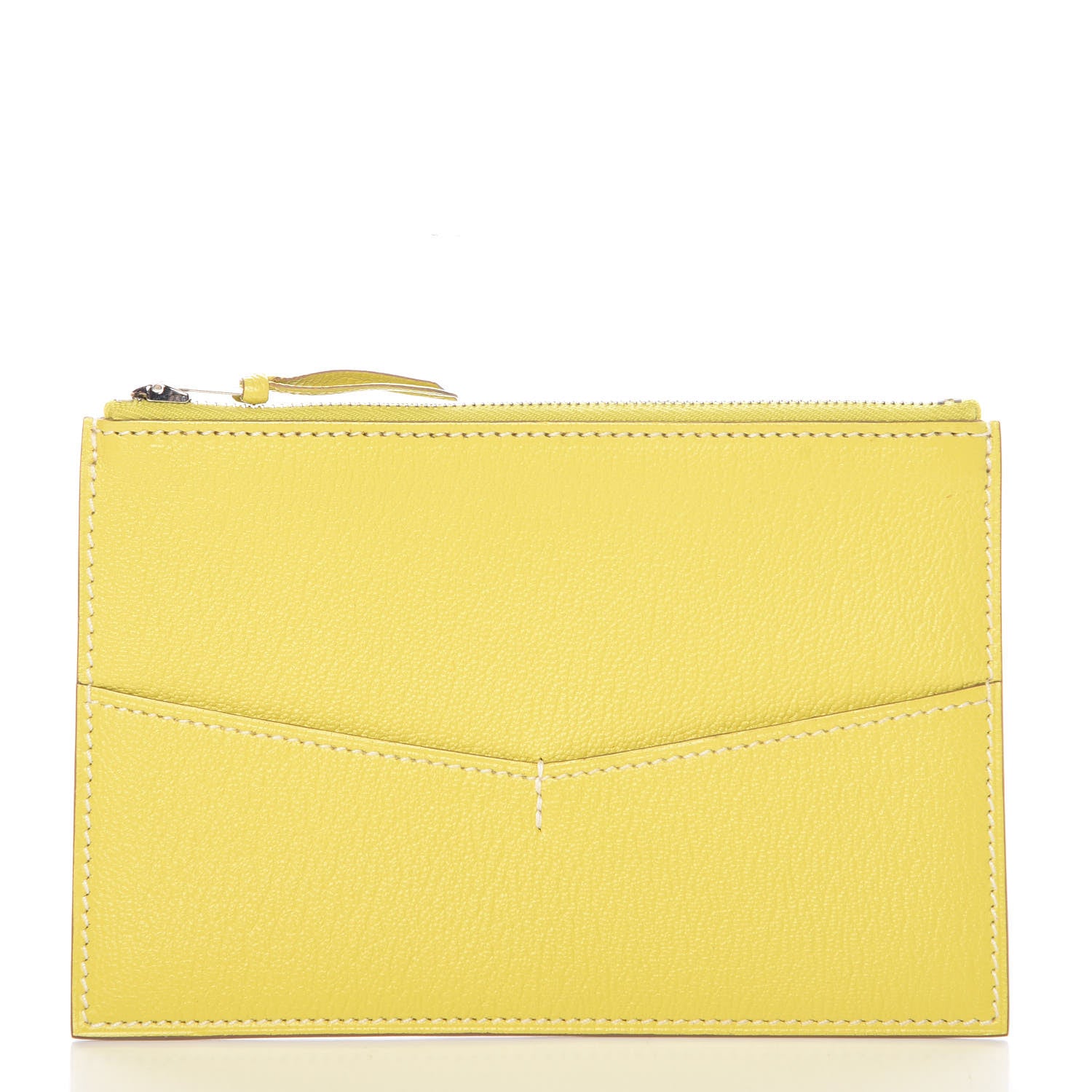 Hermes Chévre Mysore Envelope Trio Wallet Rouge Tomate Orange Lime 9 of 17