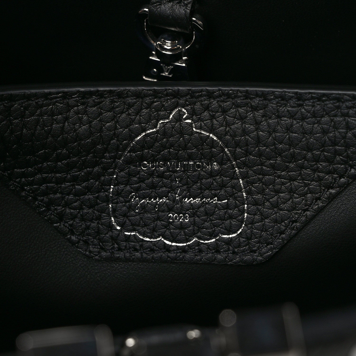 Louis Vuitton LOUIS VUITTON LV X YK Taurillon Capucines BB Black White 6 of 8