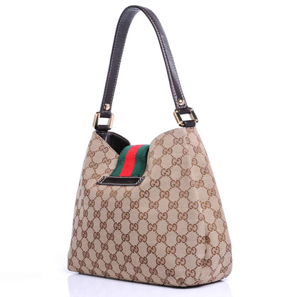 Gucci Monogram New Ladies Web Medium Hobo Ebony 3 of 4