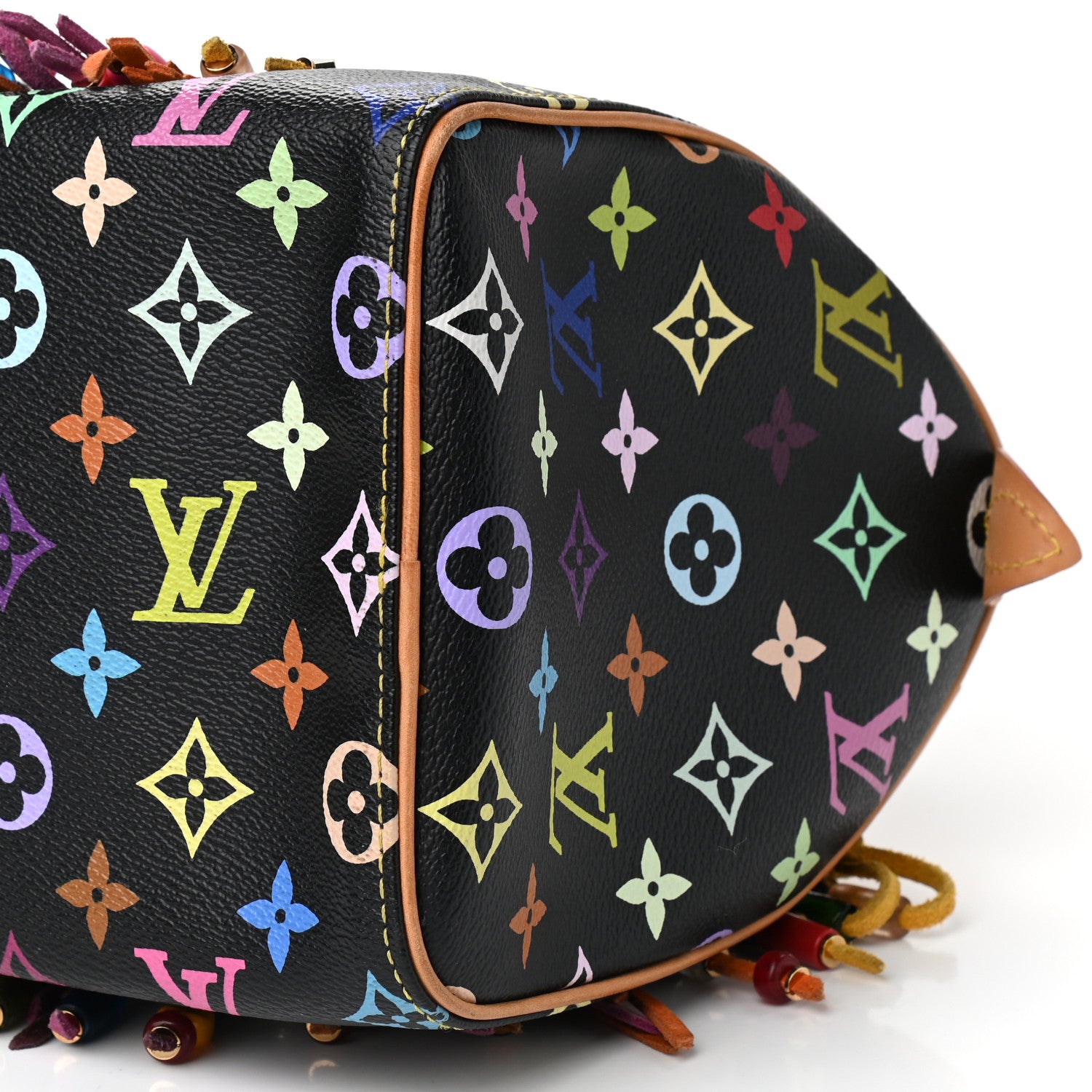 Louis Vuitton Monogram Multicolor Fringe Speedy 25 Black 8 of 9