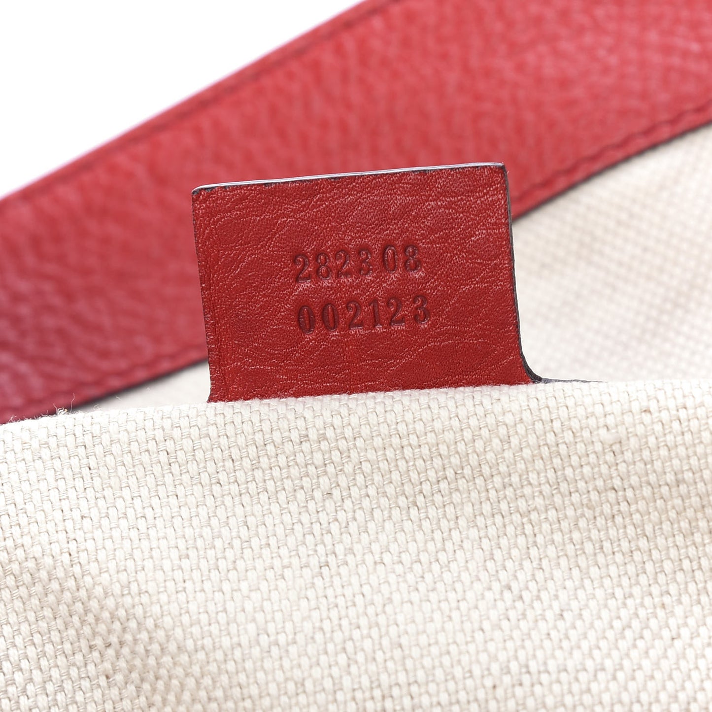 Pebbled Calfskin Large Soho Shoulder Bag Red