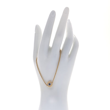 David Yurman 18K Yellow Gold Diamond Blue Sapphire Cable Collectibles Evil Eye Bracelet 2 of 6