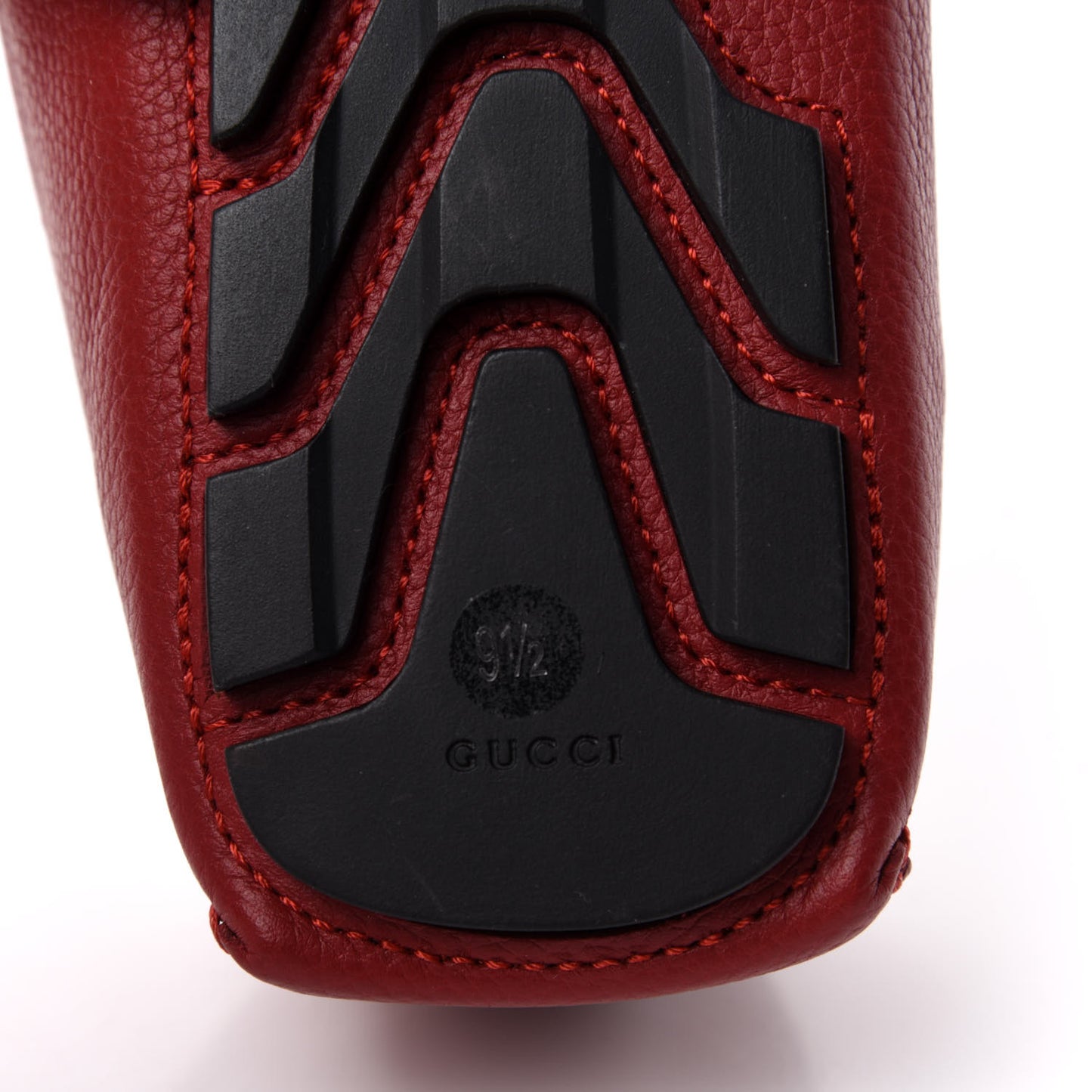 Calfskin Web Mens Driver Loafers 9.5 Red