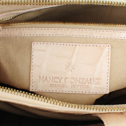 Nancy Gonzalez Crocodile Cristina Satchel Light Pink 6 of 6