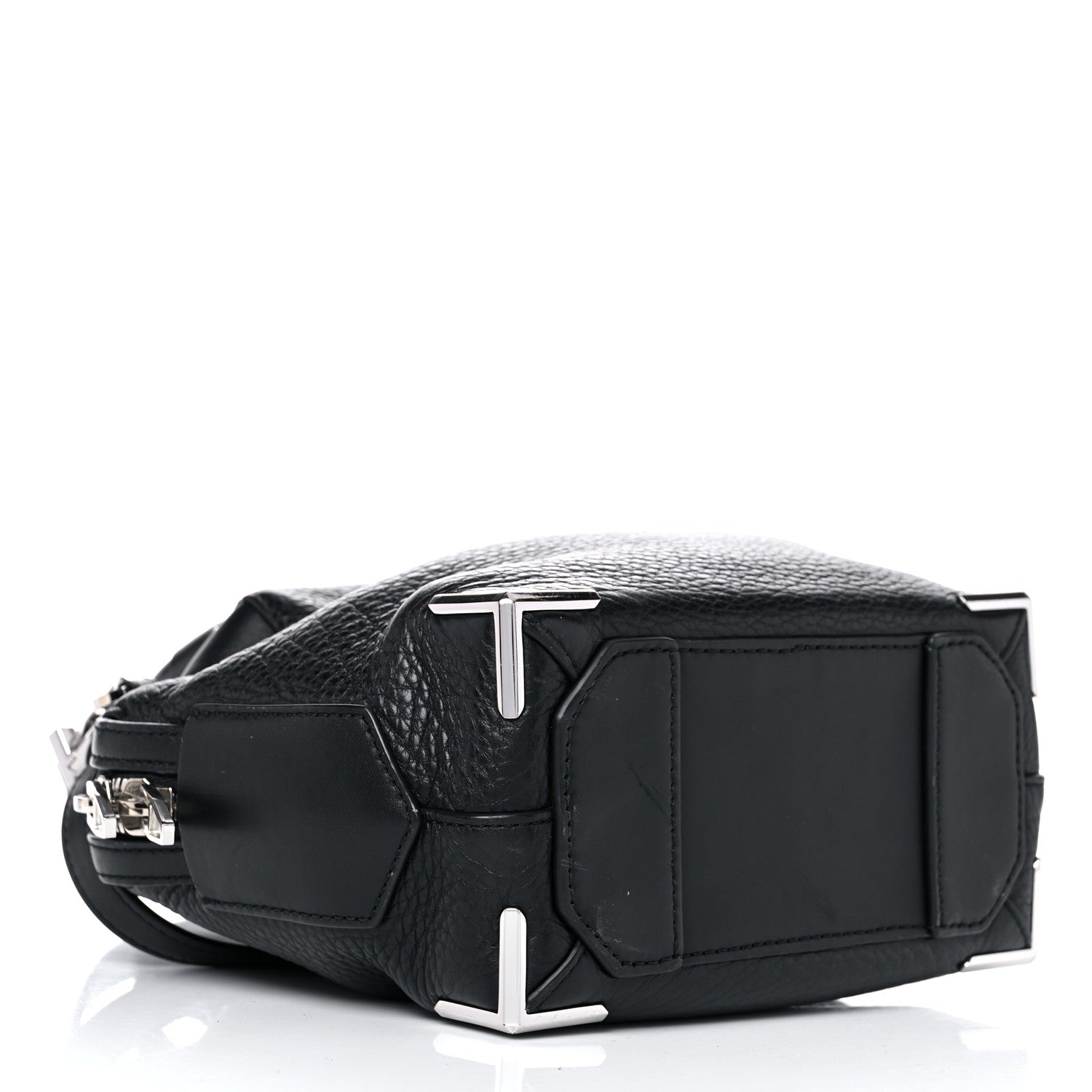 Alexander Wang Pebbled Calfskin Mini Emile Black Silver Hardware 4 of 12