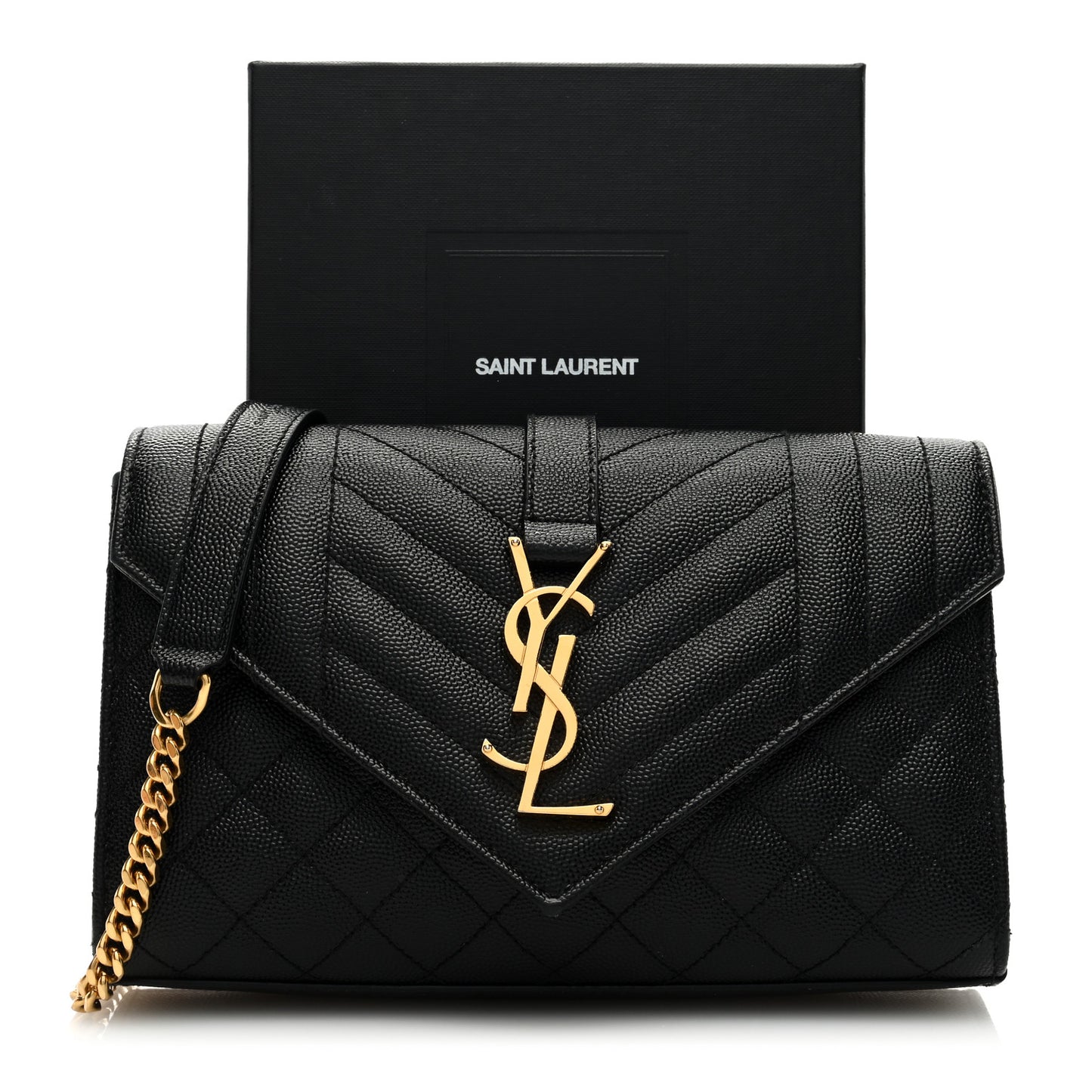 Grain De Poudre Textured Mixed Matelasse Triquilt Small Monogram Satchel Black