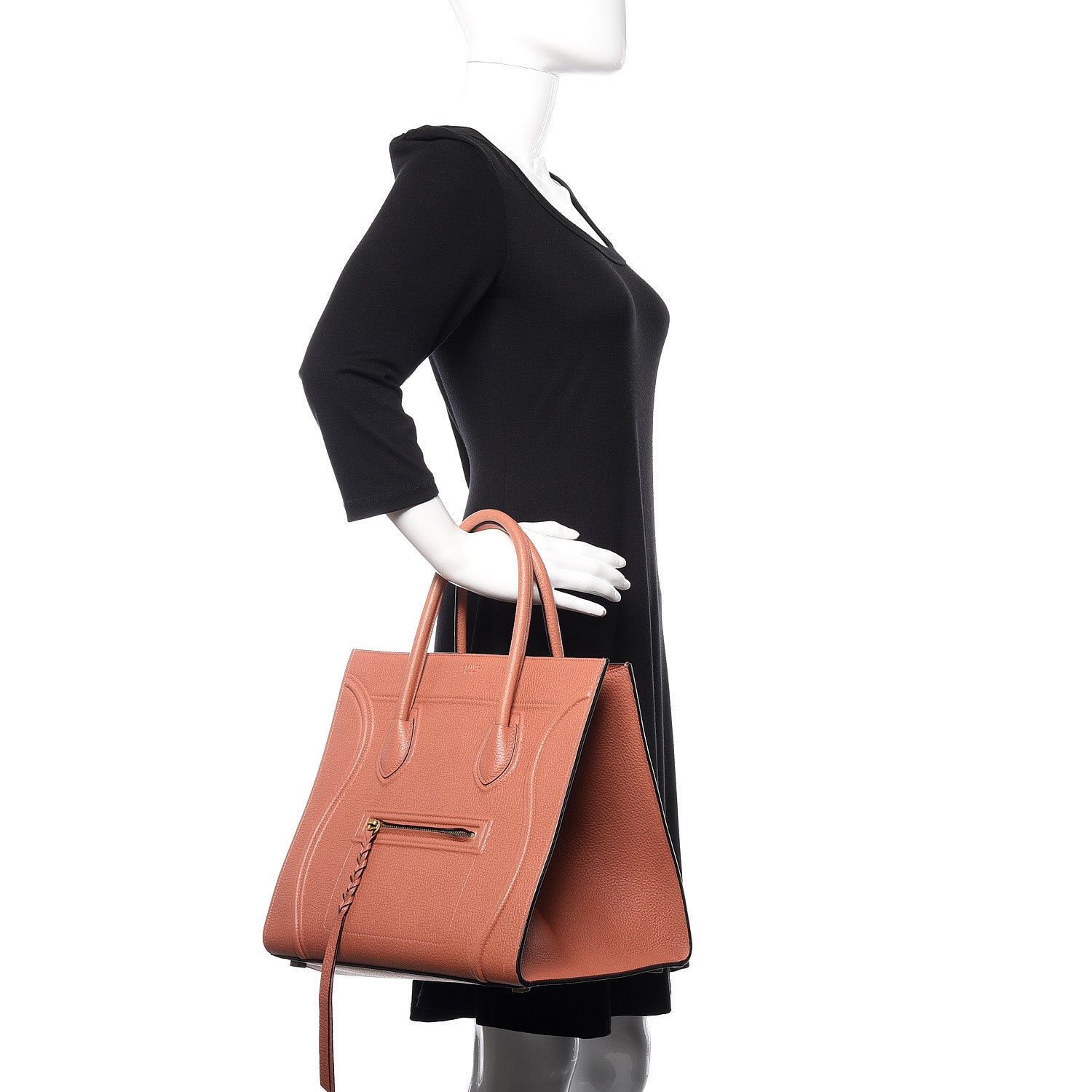 Celine Shiny Grained Calfskin Medium Phantom Luggage Terracotta 2 of 15