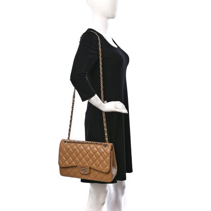 Chanel Lambskin Quilted Jumbo Double Flap Beige Clair 2 of 15