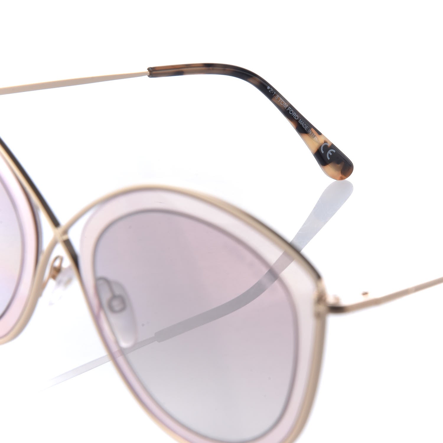 Tom Ford Sascha 02 Round Sunglasses TF604 Gold Tortoise 6 of 8