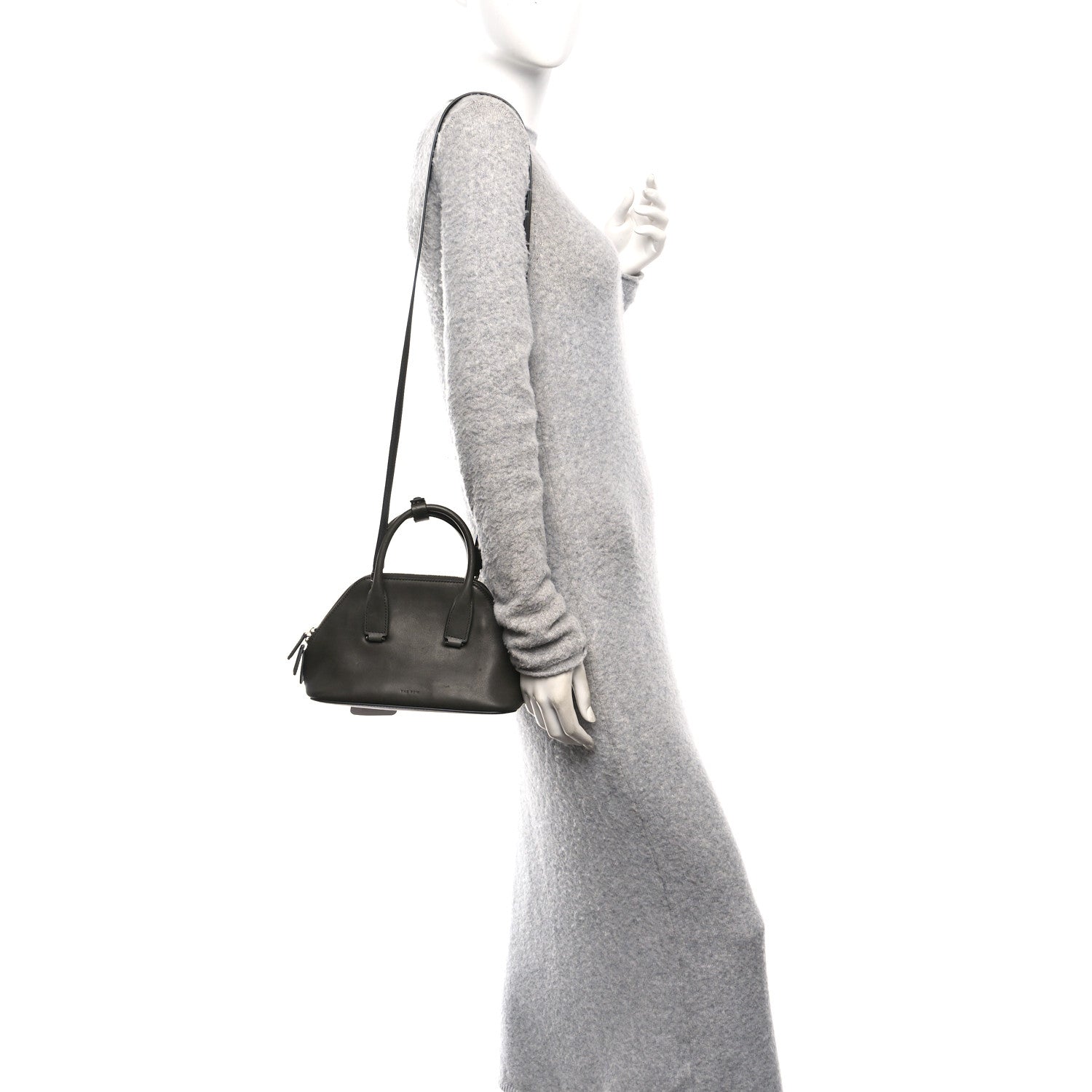 The Row Saddle Calfskin Mini Devon Bag Koala Grey 2 of 9