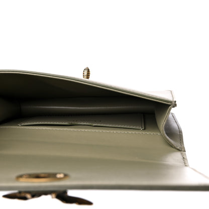 Christian Dior Calfskin Bee Pouch Grey Green 5 of 9