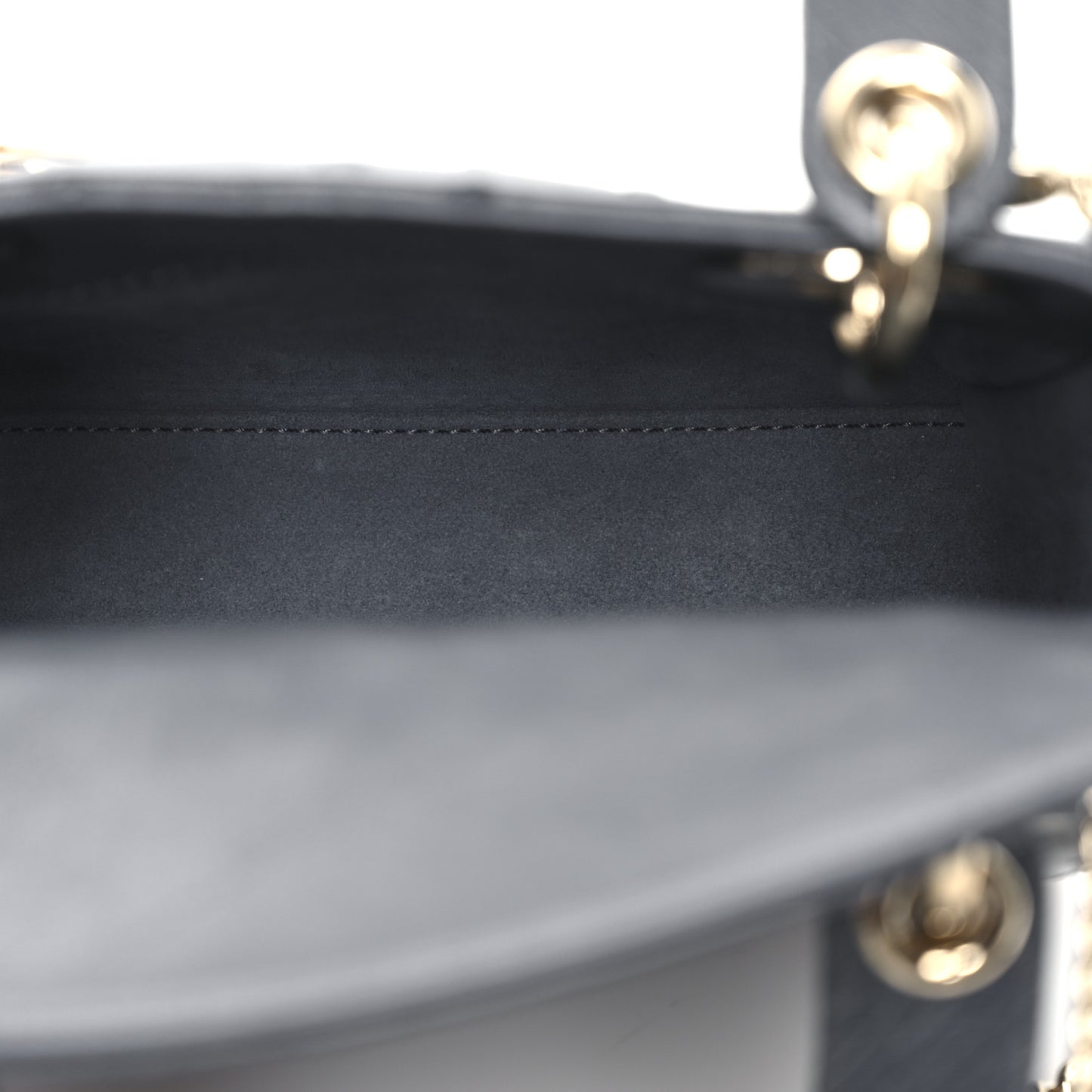 Ostrich Mini Lady Dior Dark Grey