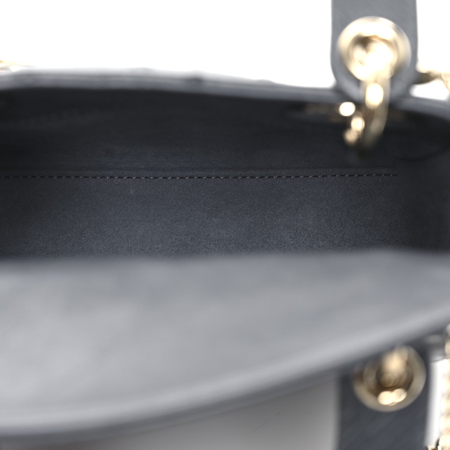 Christian Dior Ostrich Mini Lady Dior Dark Grey 5 of 12