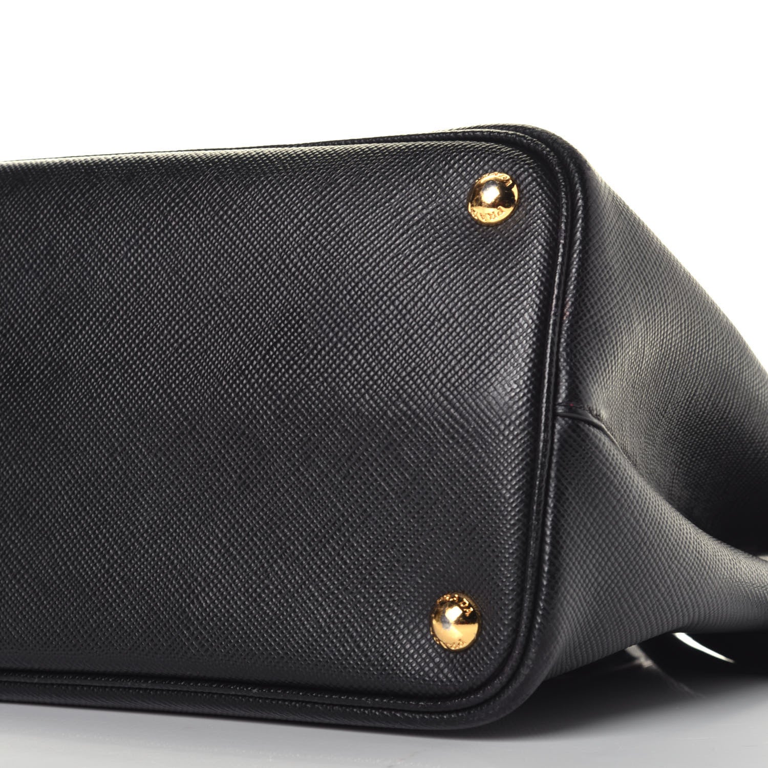 Prada Saffiano Cuir Medium Double Bag Black Fuoco 739931
