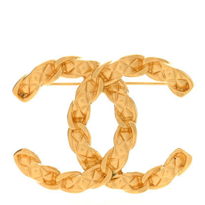 Chanel Quilted CC Brooch Gold 1 of 6