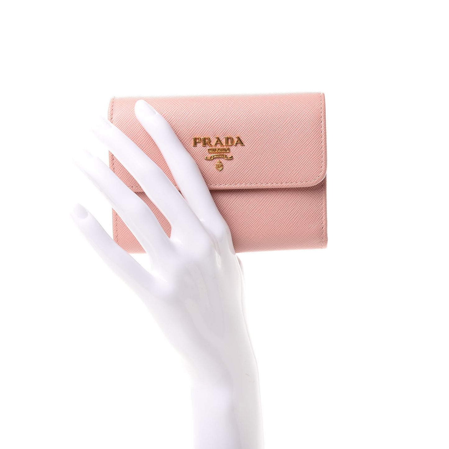 Saffiano Metal Tri-Fold Wallet Orchidea