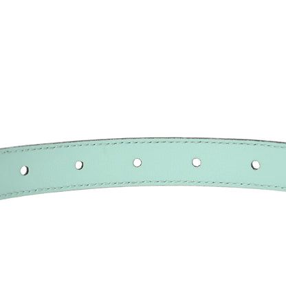 Gucci Moon Calfskin Palladium Double G 20mm Belt 85 34 Water Green 4 of 8