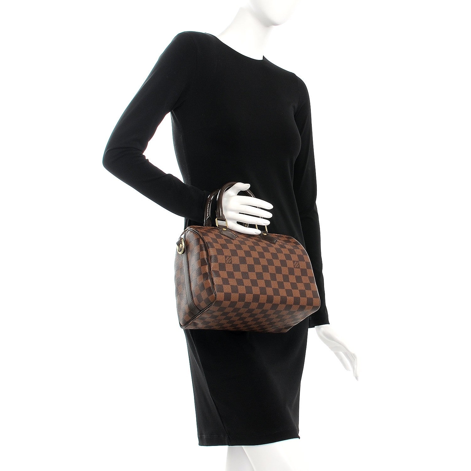 Louis Vuitton Damier Ebene Speedy Bandouliere 25 3 of 10
