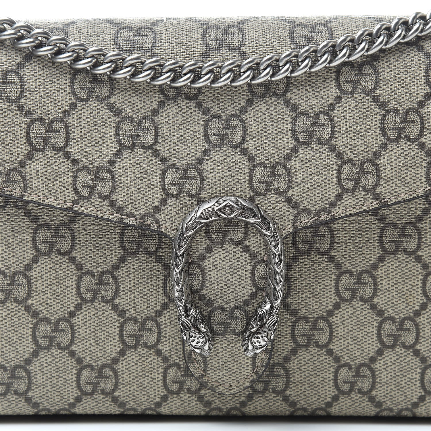 Gucci GG Supreme Monogram Mini Dionysus Chain Wallet Beige Taupe 8 of 10