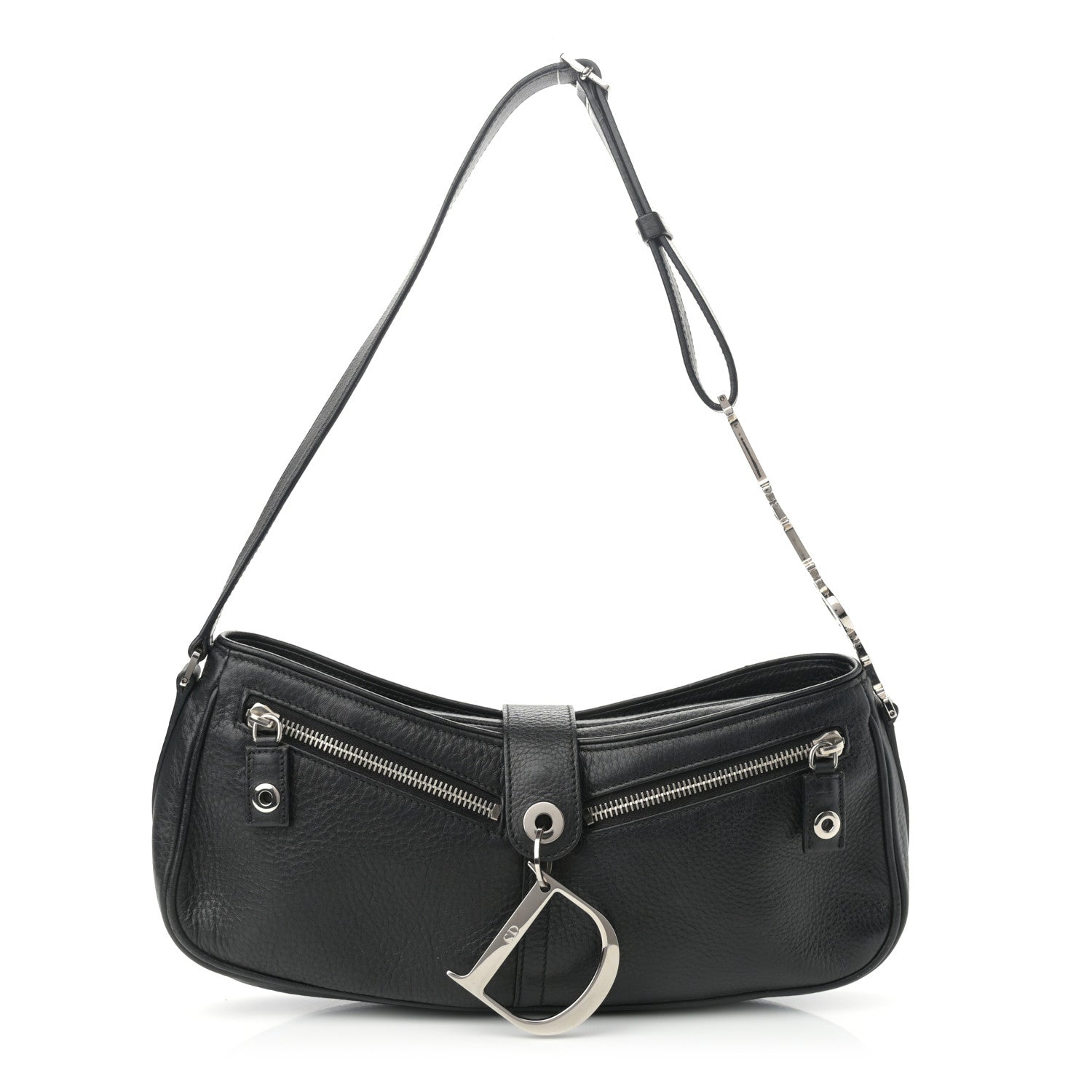 Christian Dior Calfskin Shoulder Bag Black 1 of 9