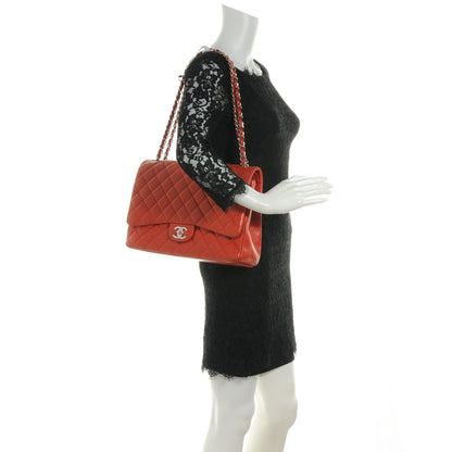 Chanel Lambskin Quilted Maxi Double Flap Red 2 of 8