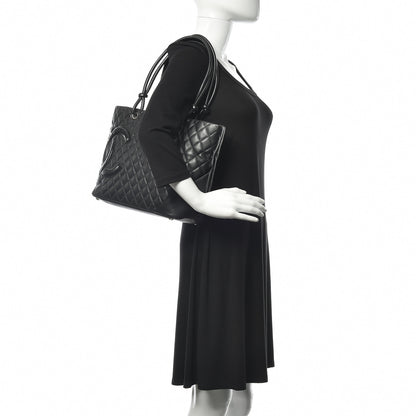 Chanel Calfskin Quilted Large Cambon Tote Black 2 of 17