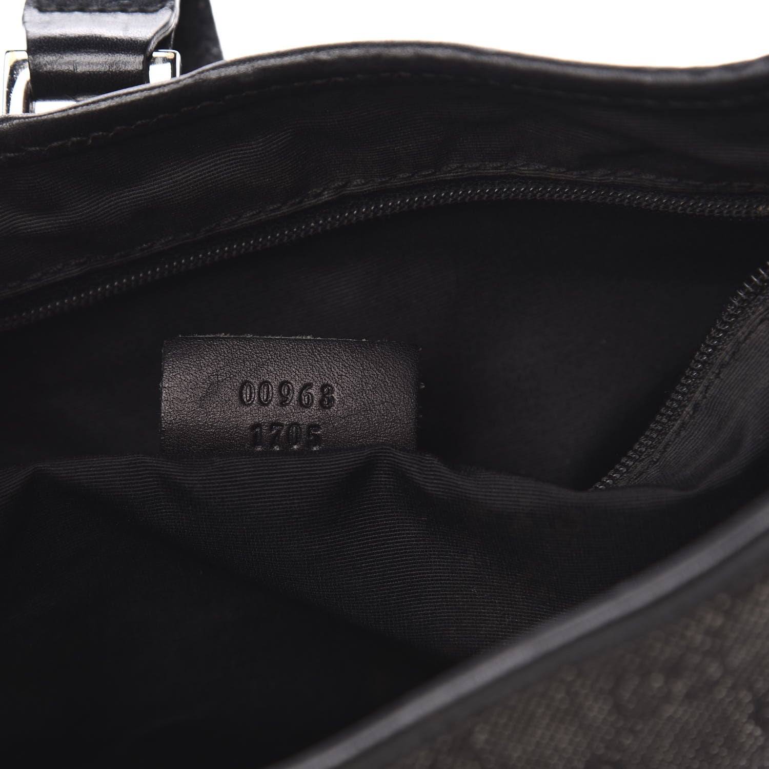 Gucci Denim Monogram Small Jackie O Hobo Black 8 of 12