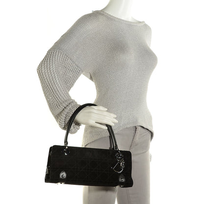 Christian Dior Suede Cannage Stitched Lady Dior East West Black 2 of 7