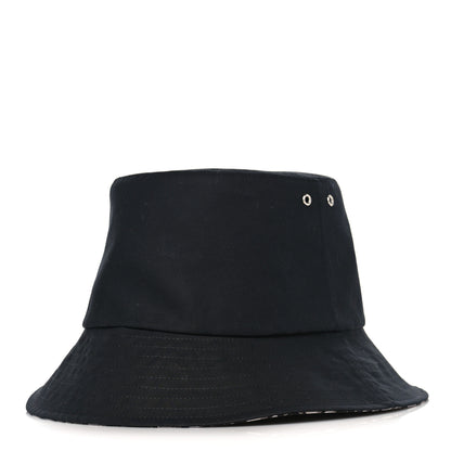 Christian Dior Polyester Cotton Oblique Reversible Teddy-D Brim Bucket Hat 56 Black 1 of 11