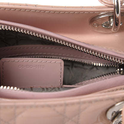 Christian Dior Patent Cannage Medium Lady Dior Rose Clair 9 of 14