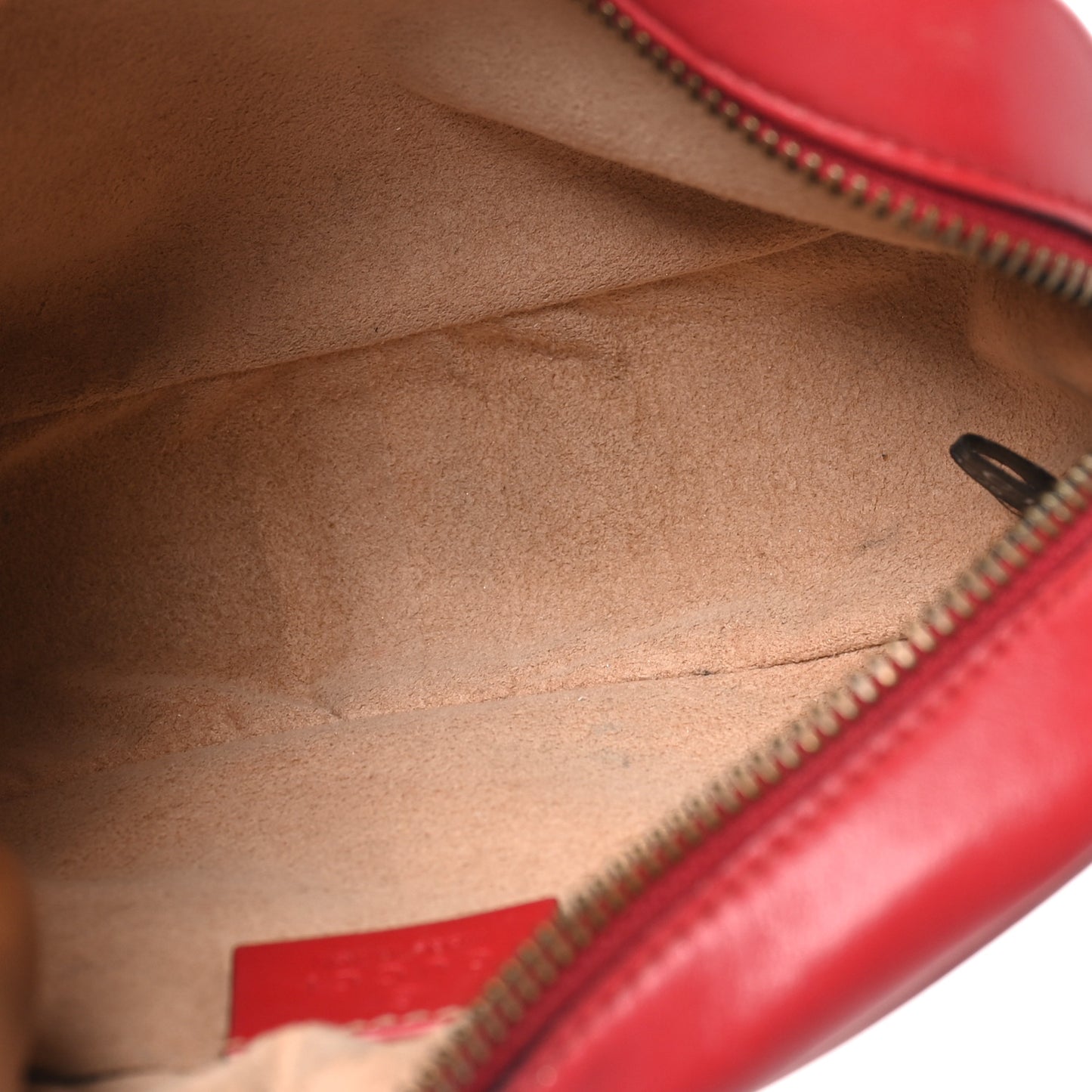 Calfskin Matelasse Mini GG Marmont Chain Shoulder Bag Hibiscus Red
